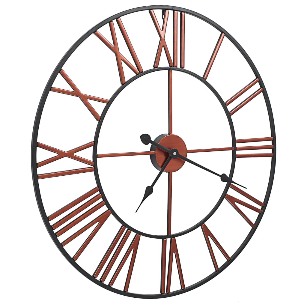 Wandklok 58 Cm Metaal Rood