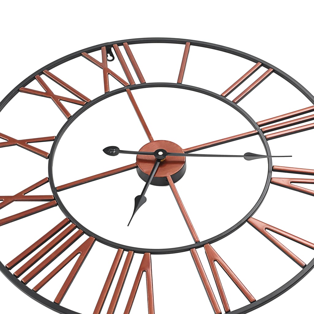 Wandklok 58 Cm Metaal Rood