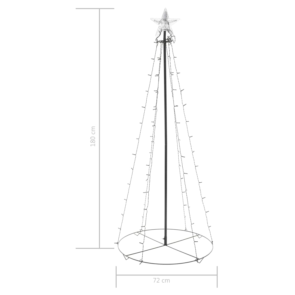 Kegelkerstboom 96 Led's Binnen En Buiten 72X180 Cm