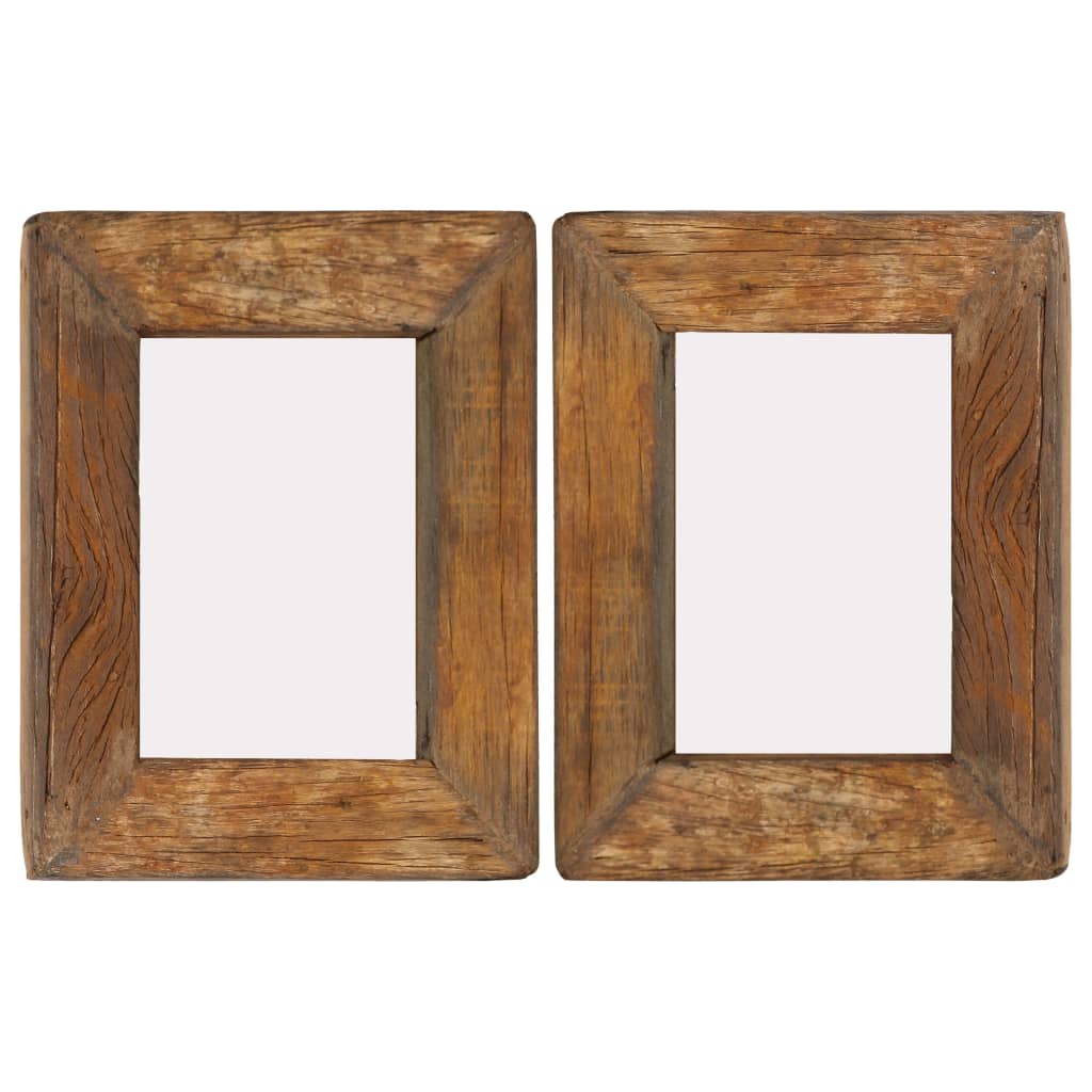 Fotolijsten 2 St 23X28 Cm Massief Gerecycled Hout En Glas