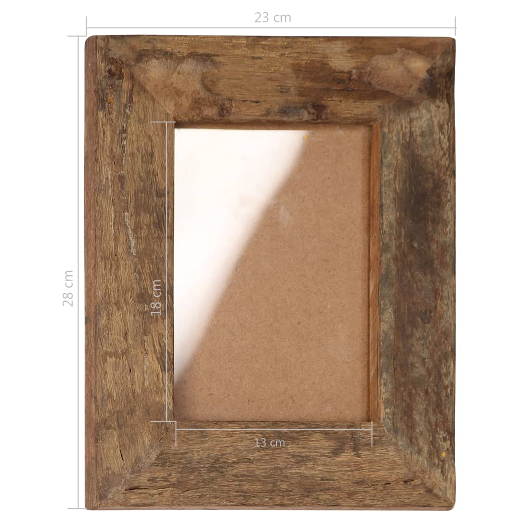 Fotolijsten 2 St 23X28 Cm Massief Gerecycled Hout En Glas