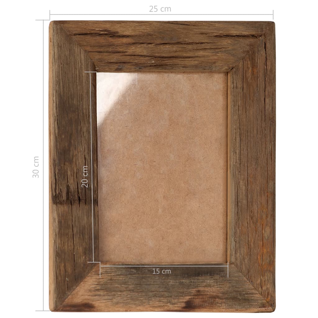 Fotolijsten 2 St 25X30 Cm Massief Gerecycled Hout En Glas