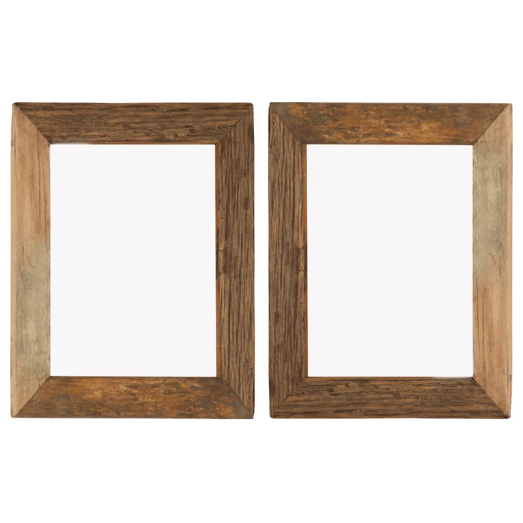 Fotolijsten 2 St 34X40 Cm Massief Gerecycled Hout En Glas