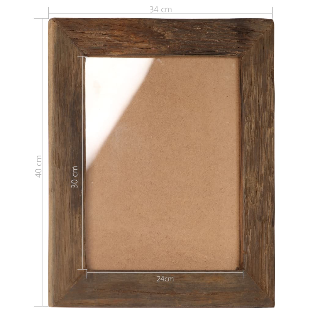 Fotolijsten 2 St 34X40 Cm Massief Gerecycled Hout En Glas