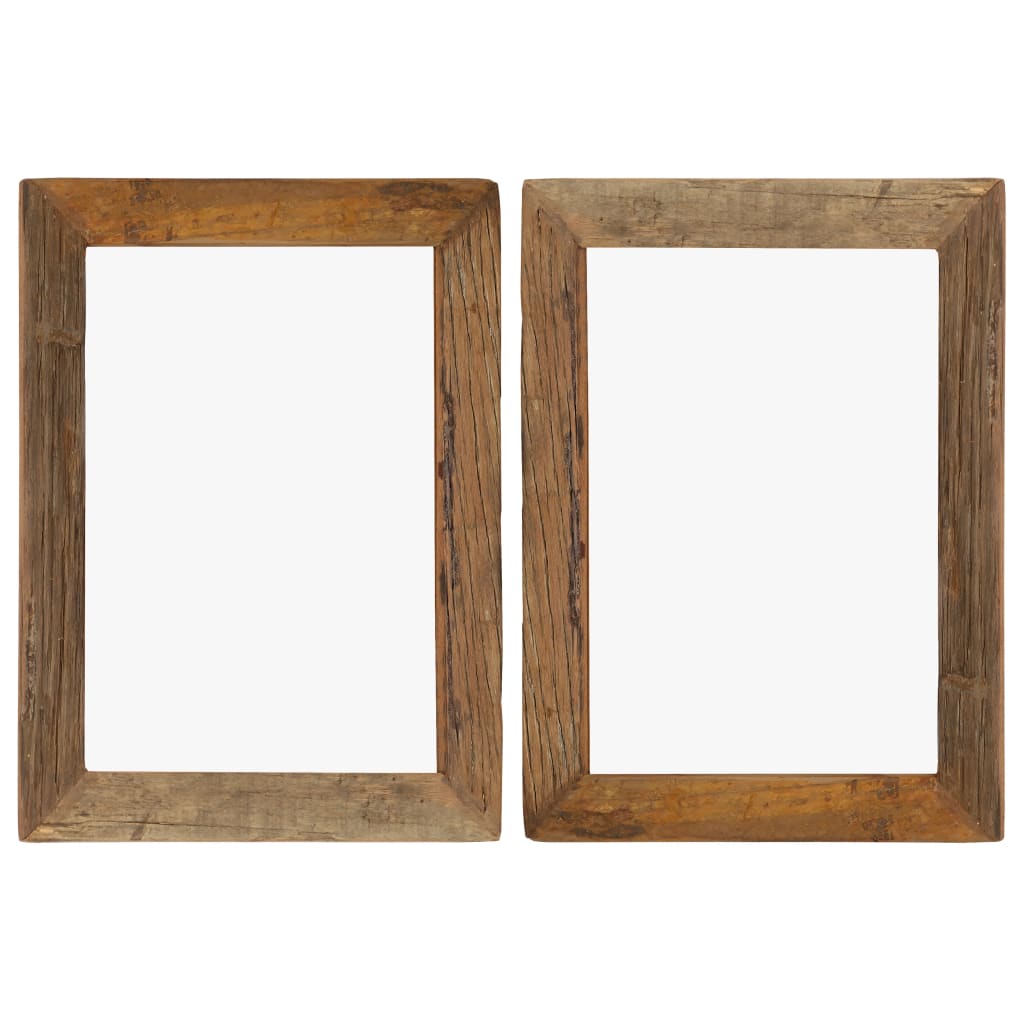 Fotolijsten 2 St 40X50 Cm Massief Gerecycled Hout En Glas