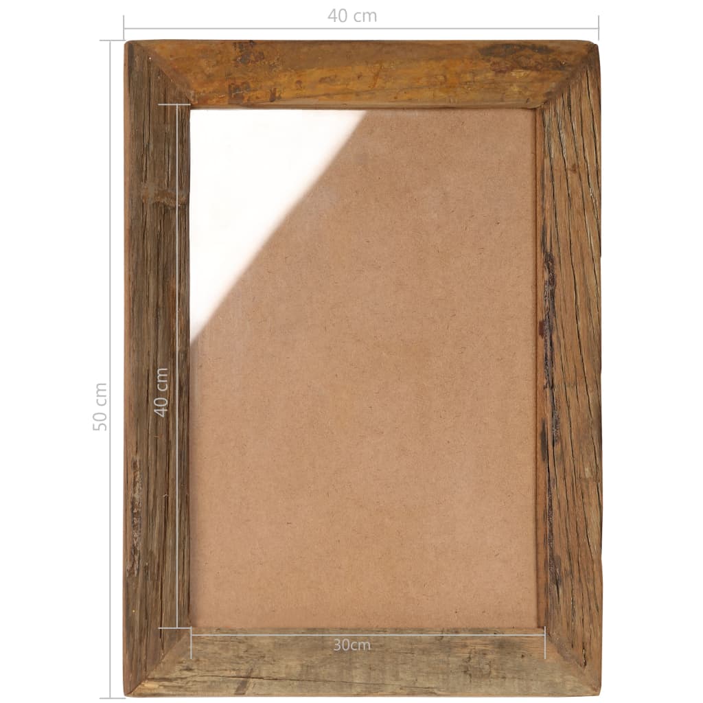 Fotolijsten 2 St 40X50 Cm Massief Gerecycled Hout En Glas