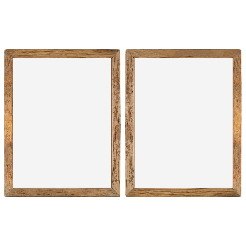 Fotolijsten 2 St 90X70 Cm Massief Gerecycled Hout En Glas