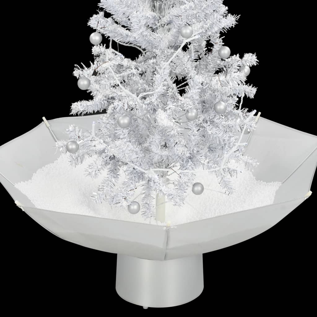 Kerstboom Sneeuwend Met Paraplubasis 75 Cm Wit