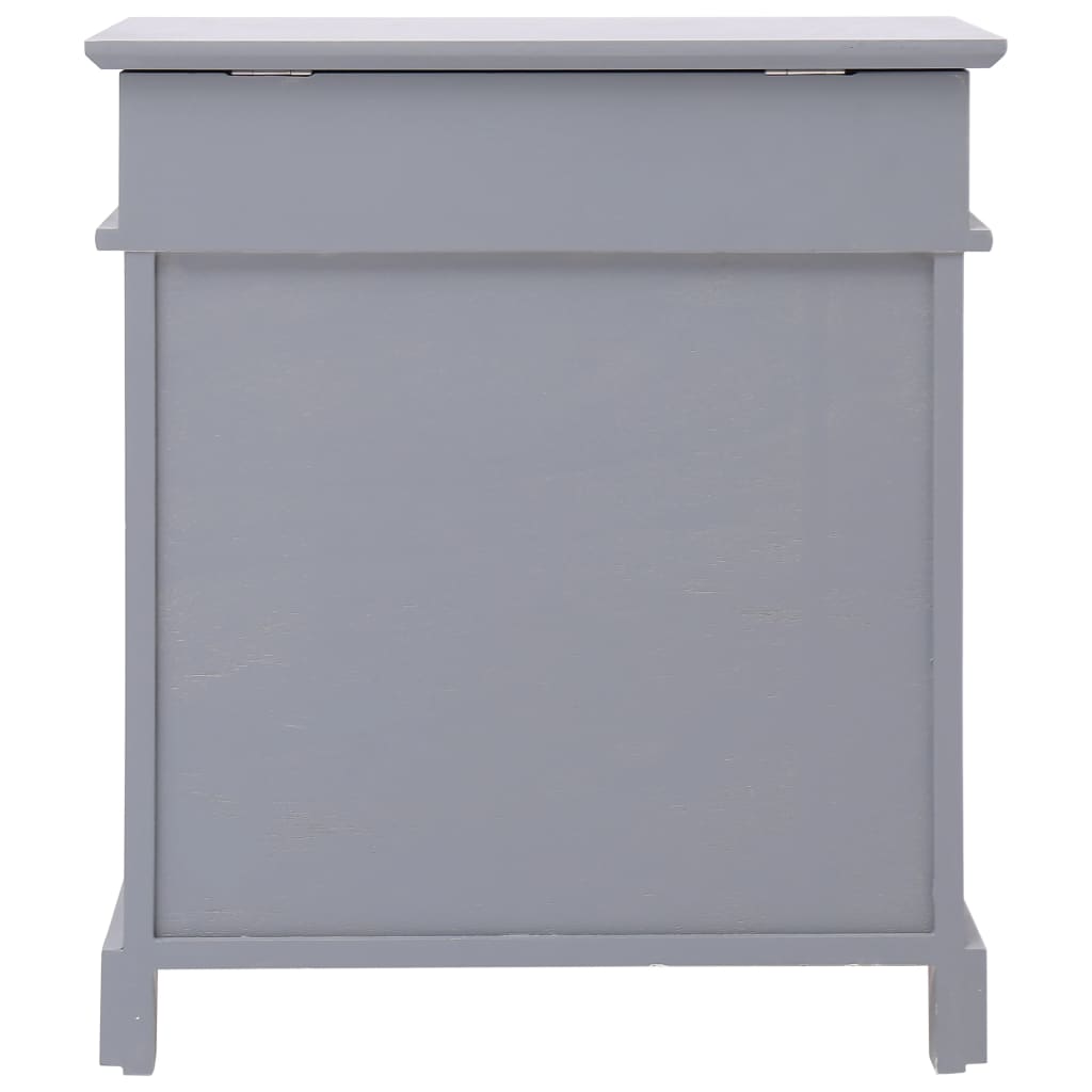 Schoenenkast 50X28X58 Cm Paulowniahout Grijs