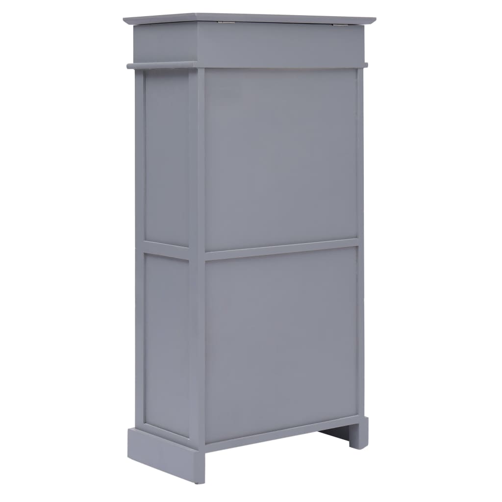 Schoenenkast 50X28X98 Cm Paulowniahout Grijs