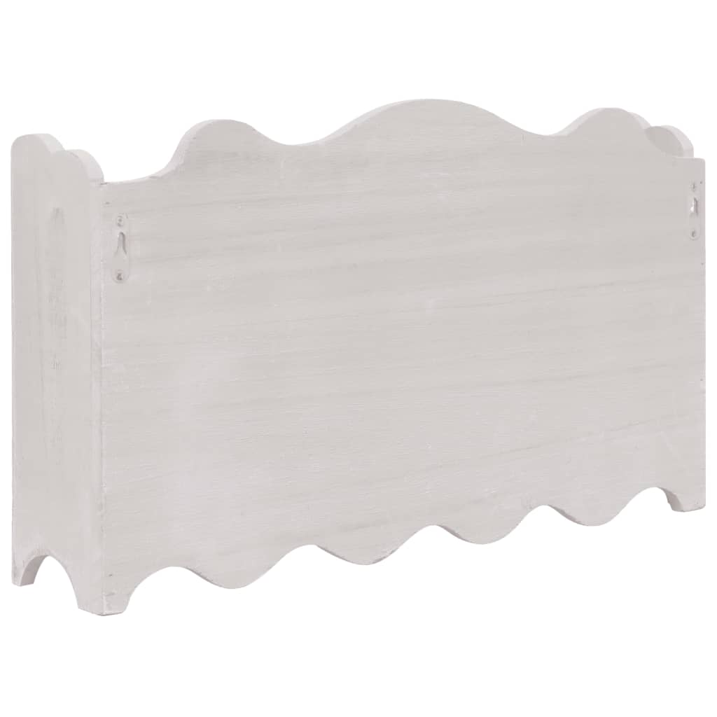 Wandkapstok 50X10X30 Cm Hout Wit
