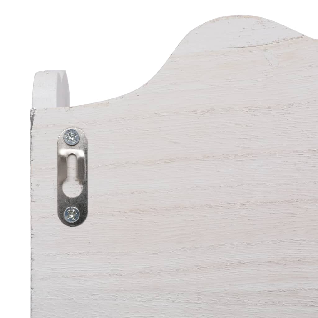 Wandkapstok 50X10X30 Cm Hout Wit