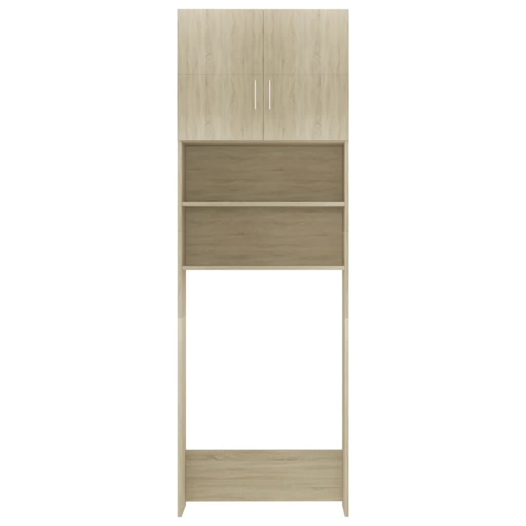 Wasmachinekast 64X25,5X190 Cm Bewerkt Hout Sonoma Eikenkleurig