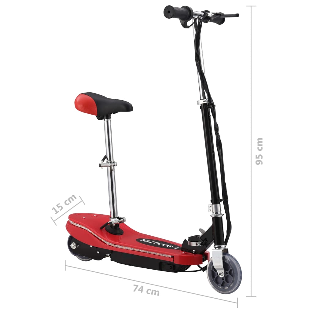 Step Elektrisch Met Zitje En Led 120 W Rood