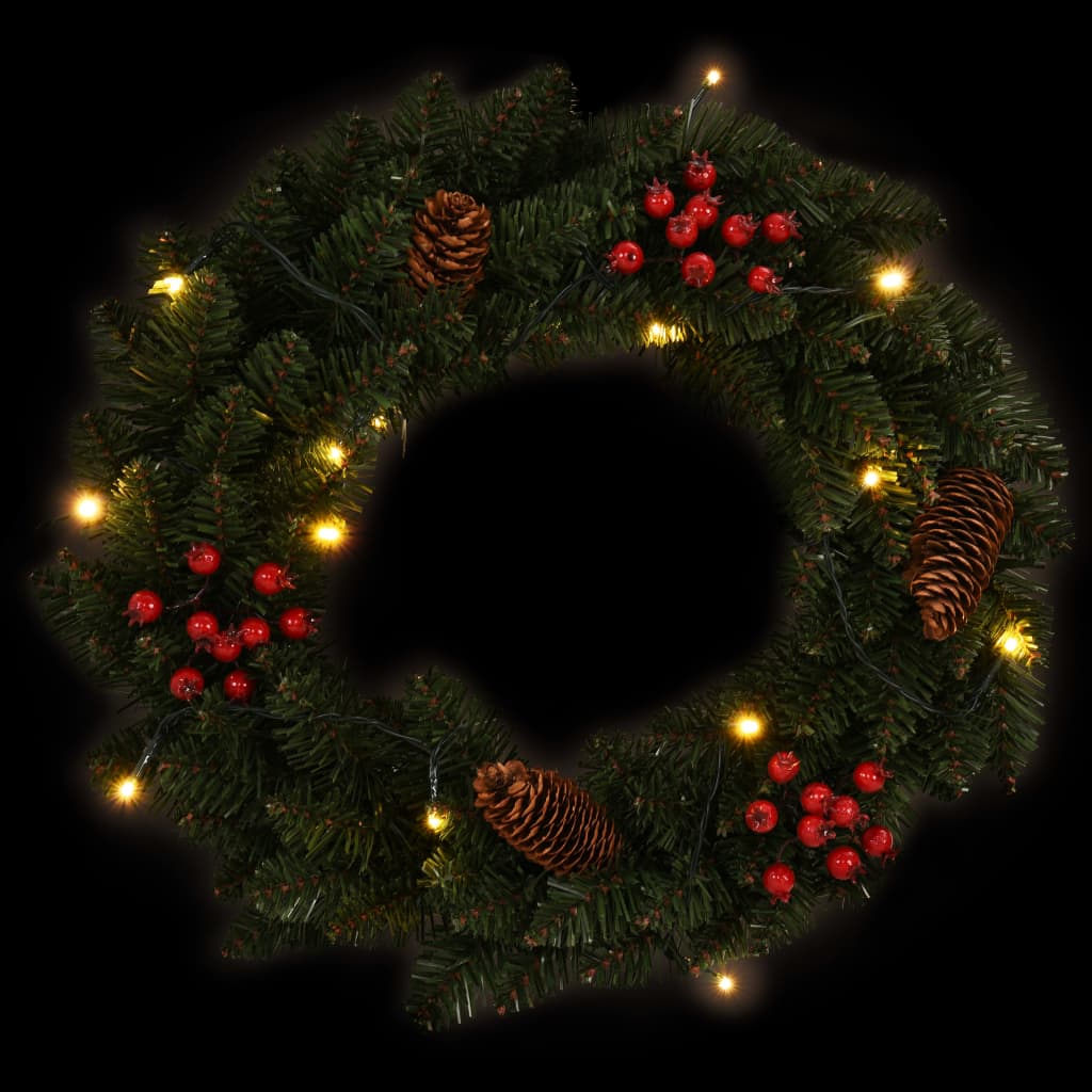 Kerstkransen 2 St Met Decoratie 45 Cm Groen