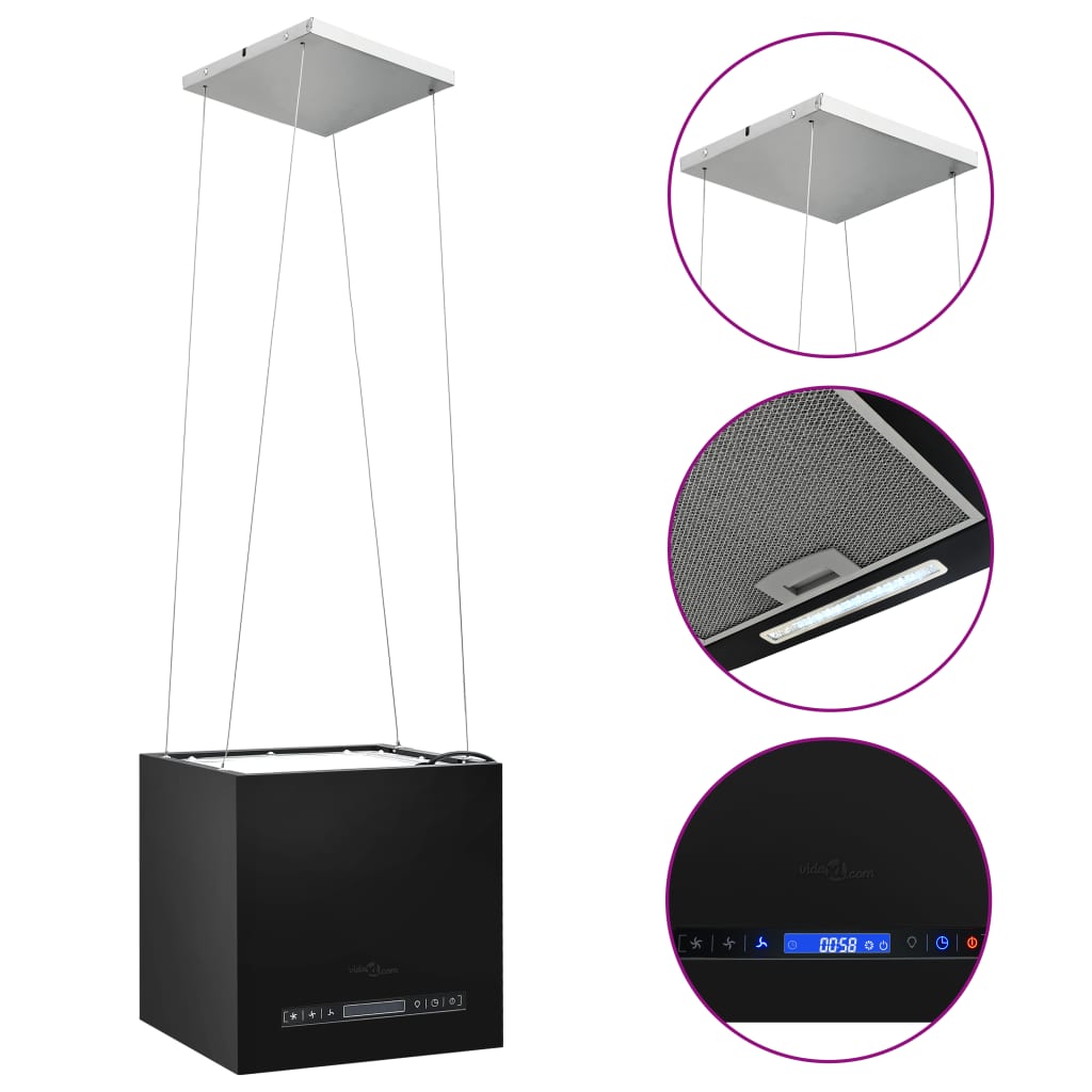 Afzuigkap Hangend Met Aanraaksensor Lcd 37 Cm Staal