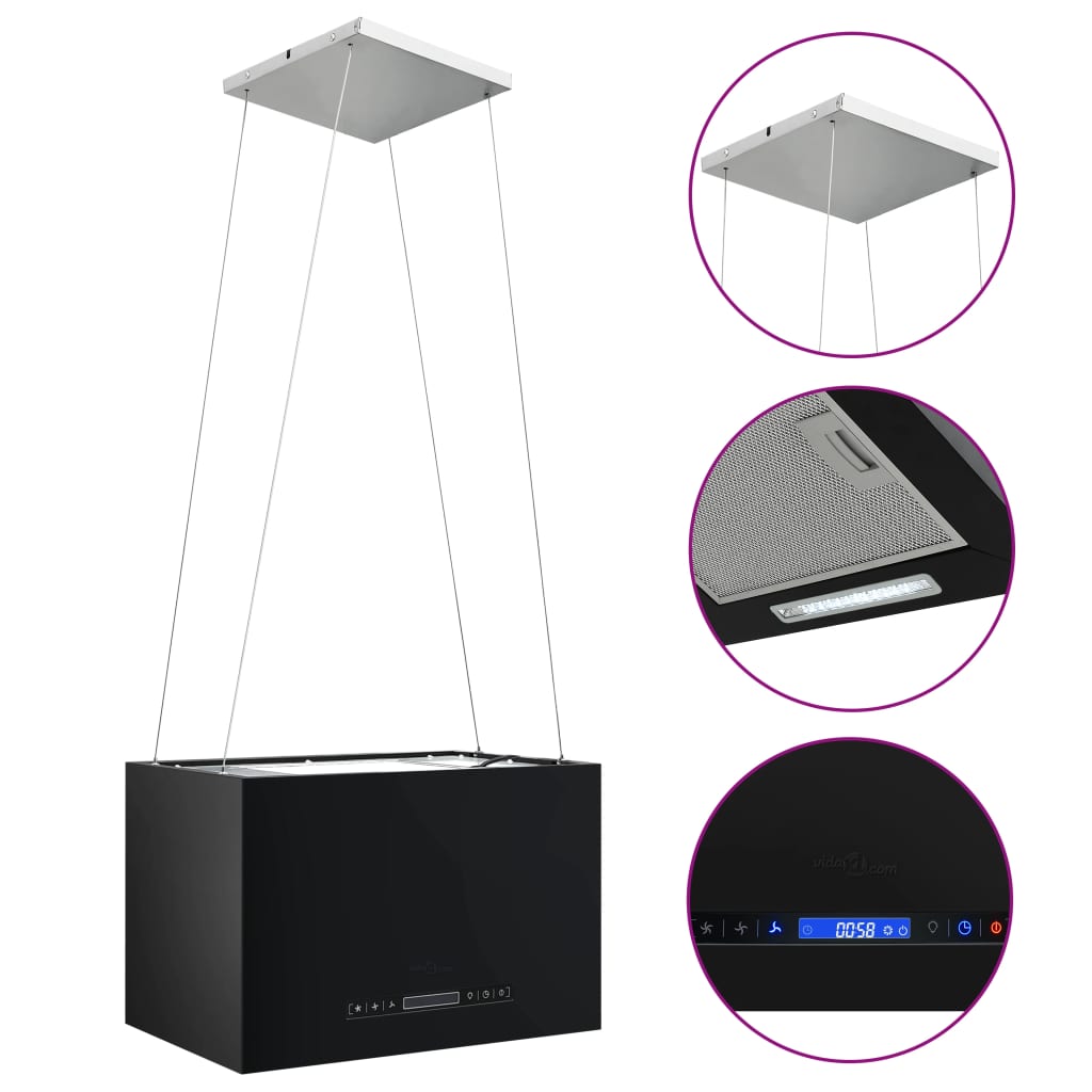 Afzuigkap Hangend Met Aanraaksensor Lcd 55 Cm Staal