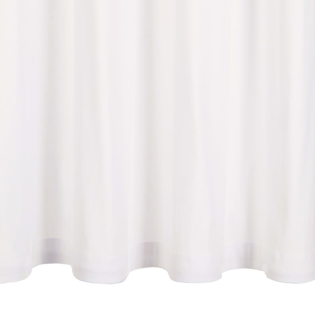 Gordijnen Met Metalen Ringen 2 St 140X225 Cm Katoen Wit