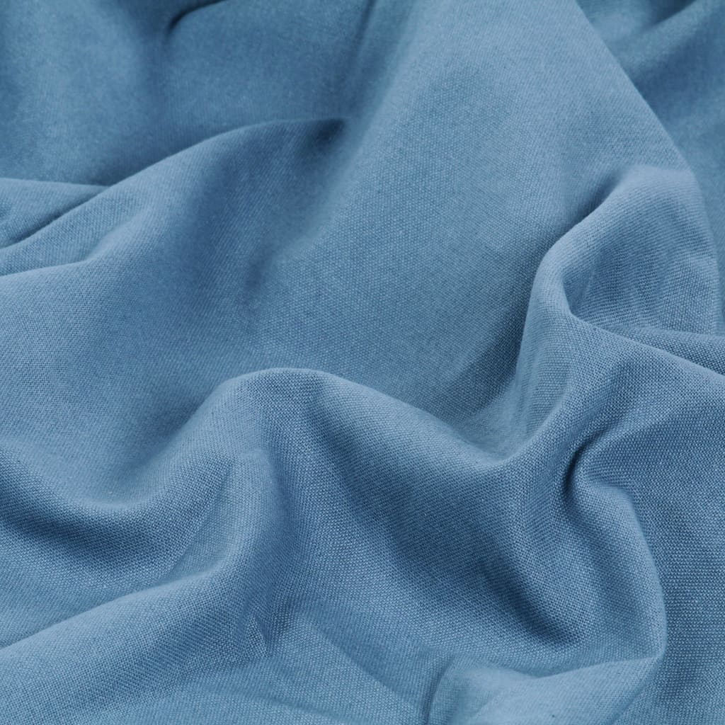 Gordijnen Met Metalen Ringen 2 St 140X245 Cm Katoen Blauw