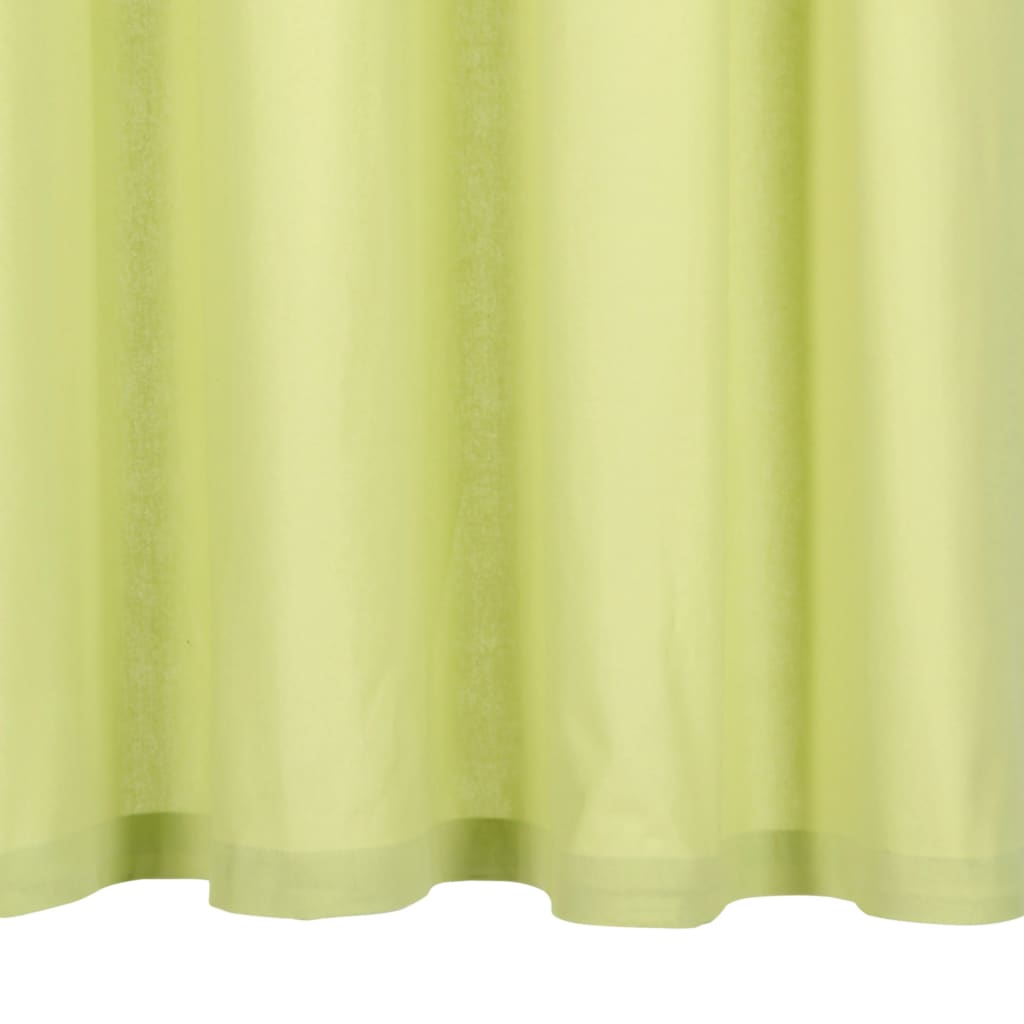 Gordijnen Met Metalen Ringen 2 St 140X175 Cm Katoen Groen