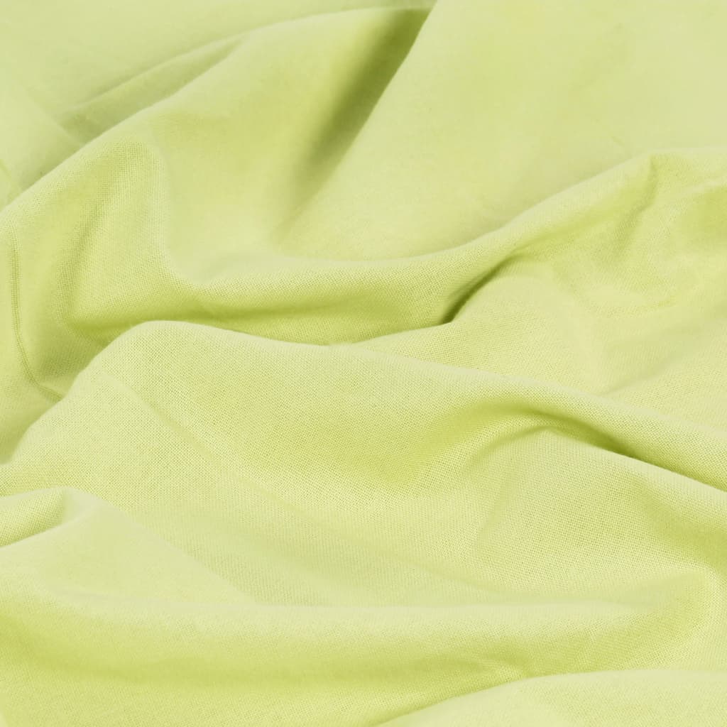 Gordijnen Met Metalen Ringen 2 St 140X175 Cm Katoen Groen