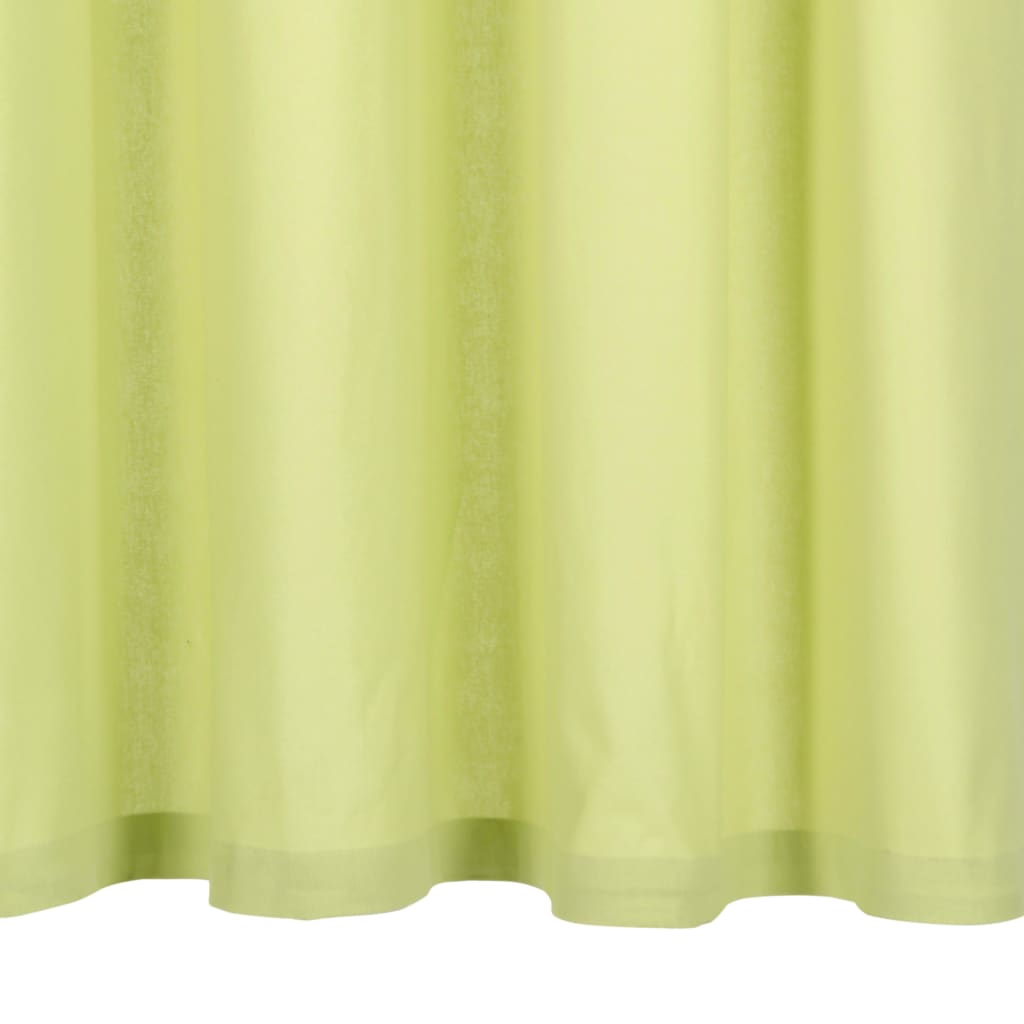 Gordijnen Met Metalen Ringen 2 St 140X225 Cm Katoen Groen