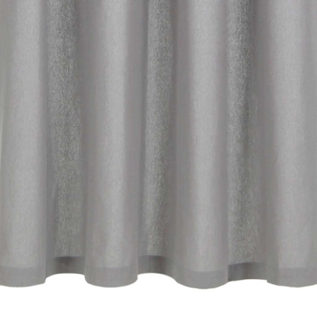Gordijnen Met Metalen Ringen 2 St 140X225 Cm Katoen Grijs