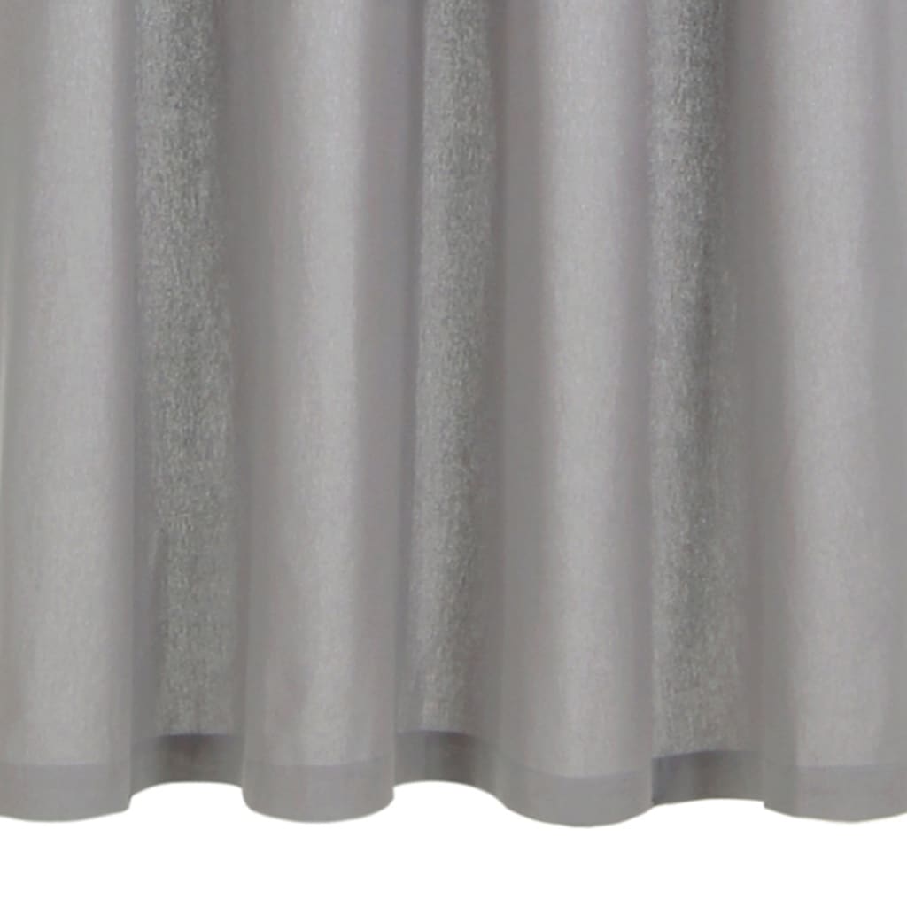 Gordijnen Met Metalen Ringen 2 St 140X245 Cm Katoen Grijs