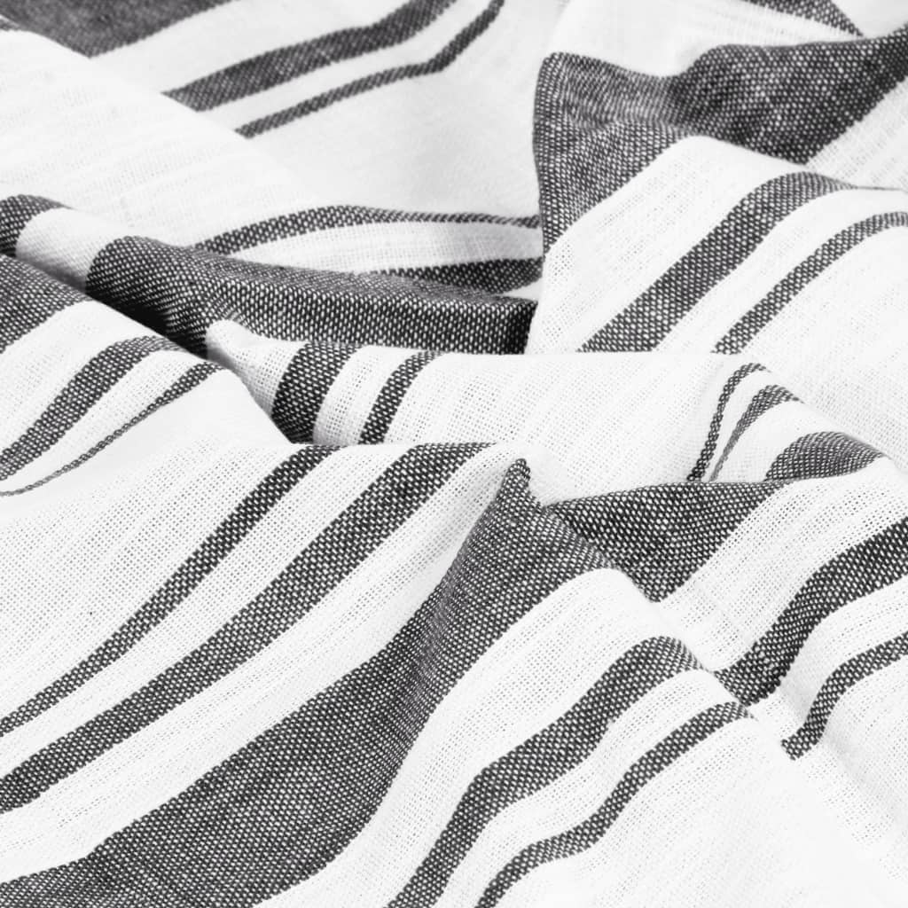 Gordijnen Met Metalen Ringen 2 St 140X225 Cm Katoen Antraciet
