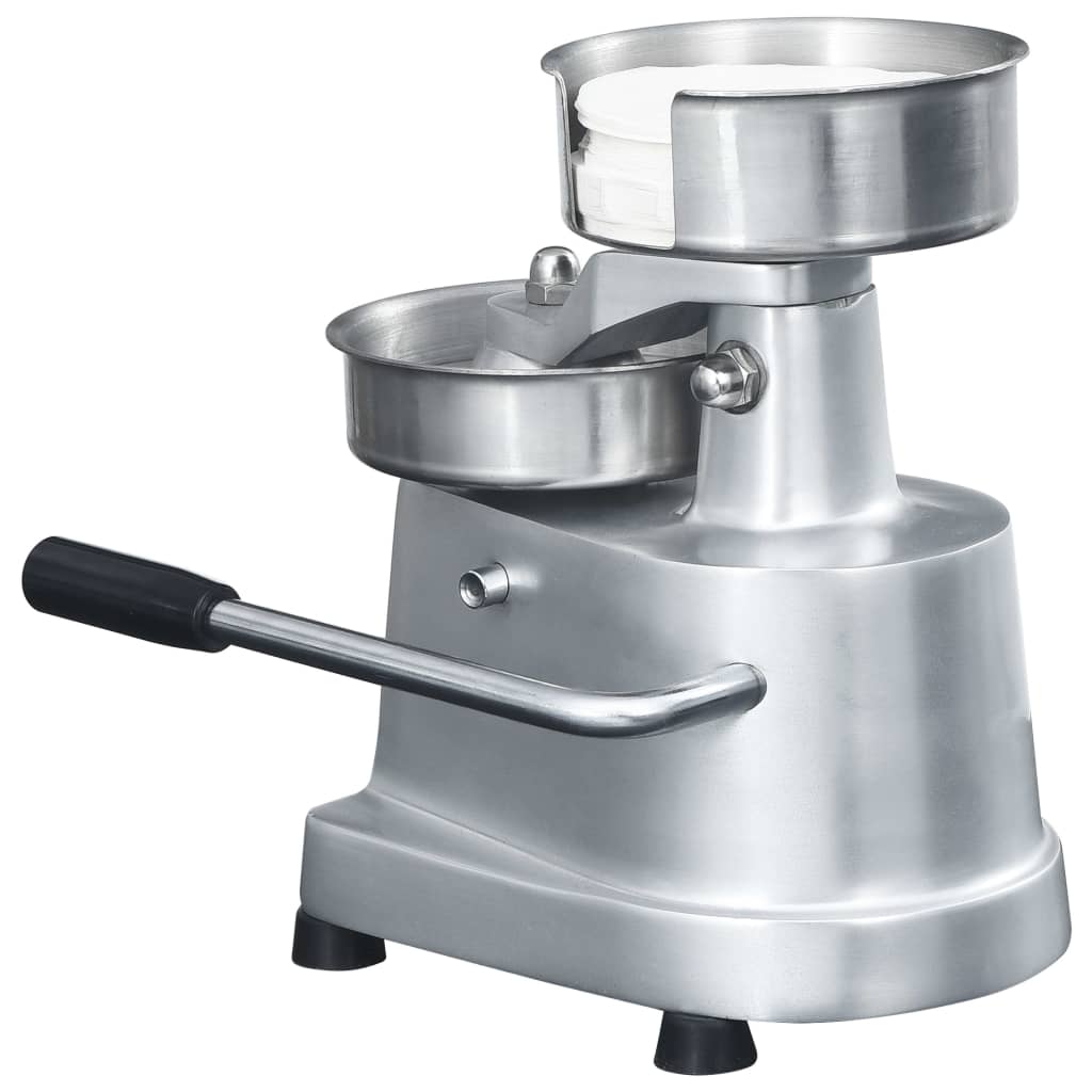 Hamburgerpersmachine Met 500 Scheidingsbladen 13 Cm Aluminium