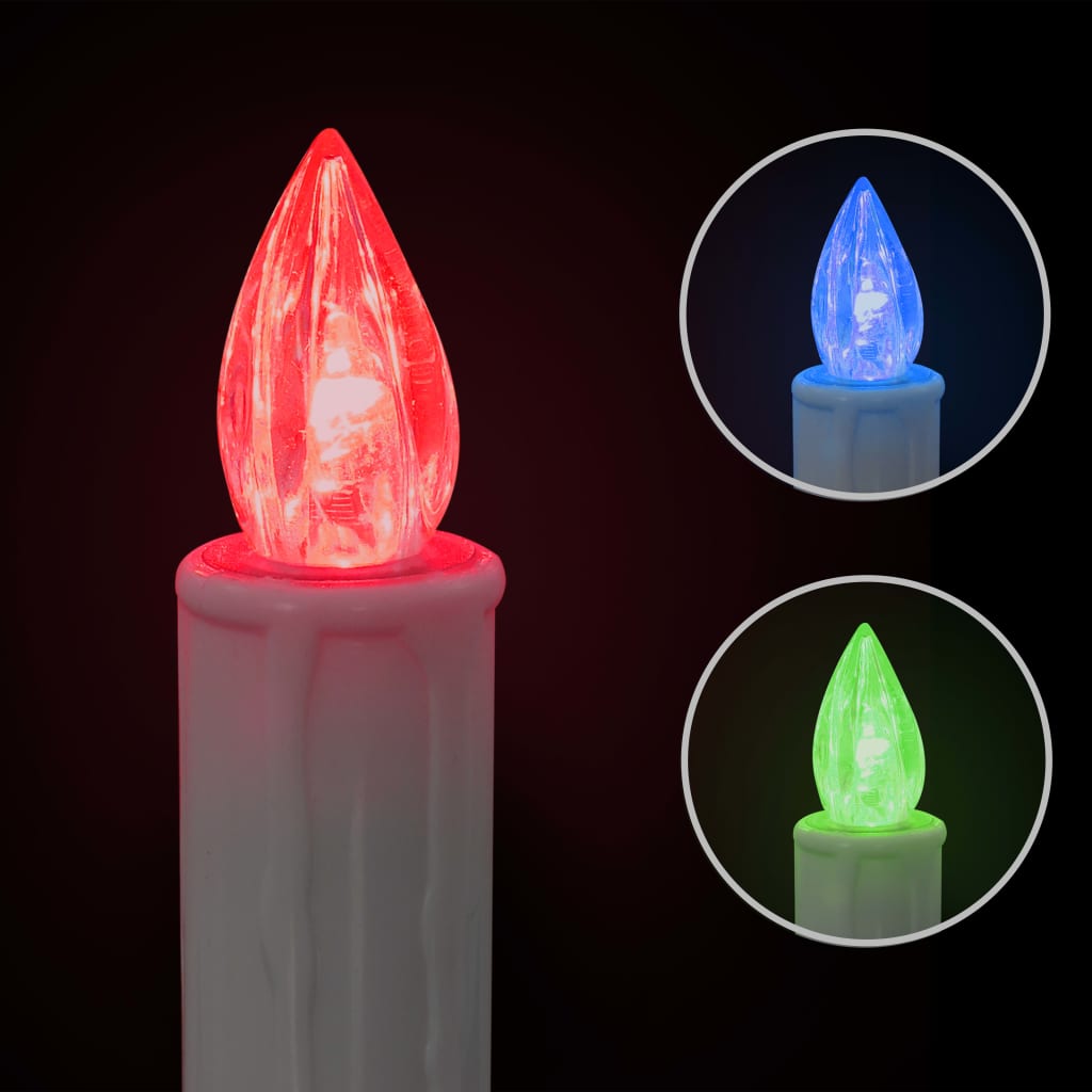 Led-Kaarsen Kerst Draadloos Met Afstandsbediening 10 St Rgb