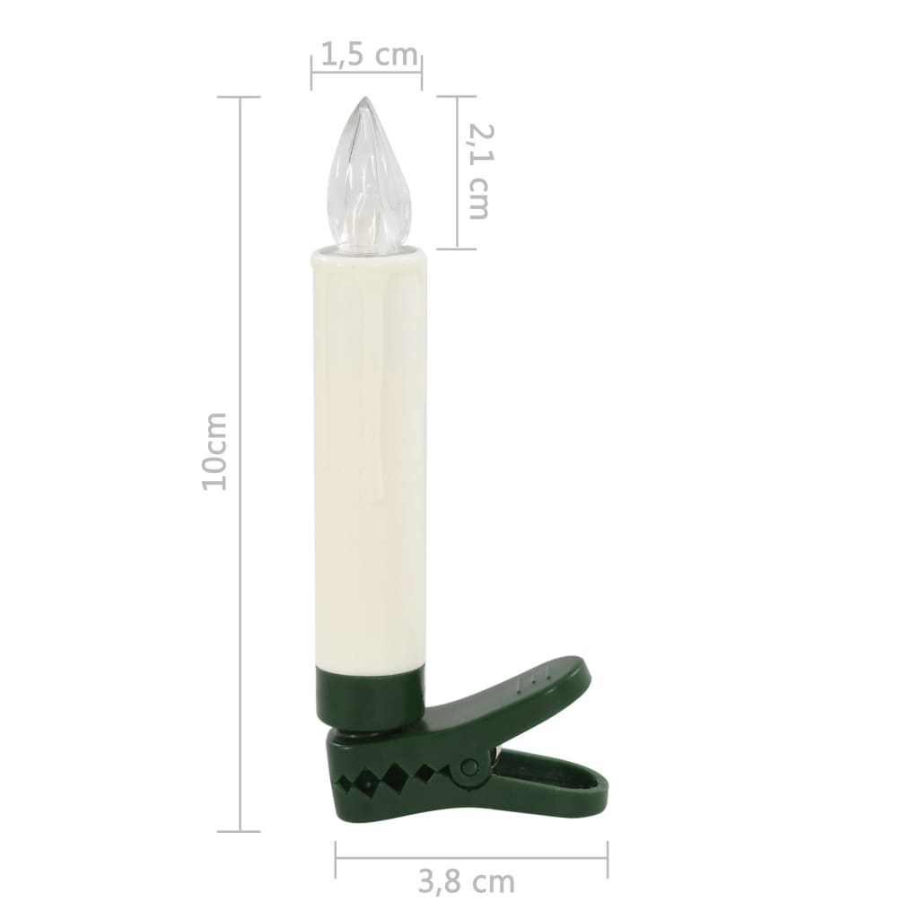 Led-Kaarsen Kerst Draadloos Met Afstandsbediening 10 St Rgb