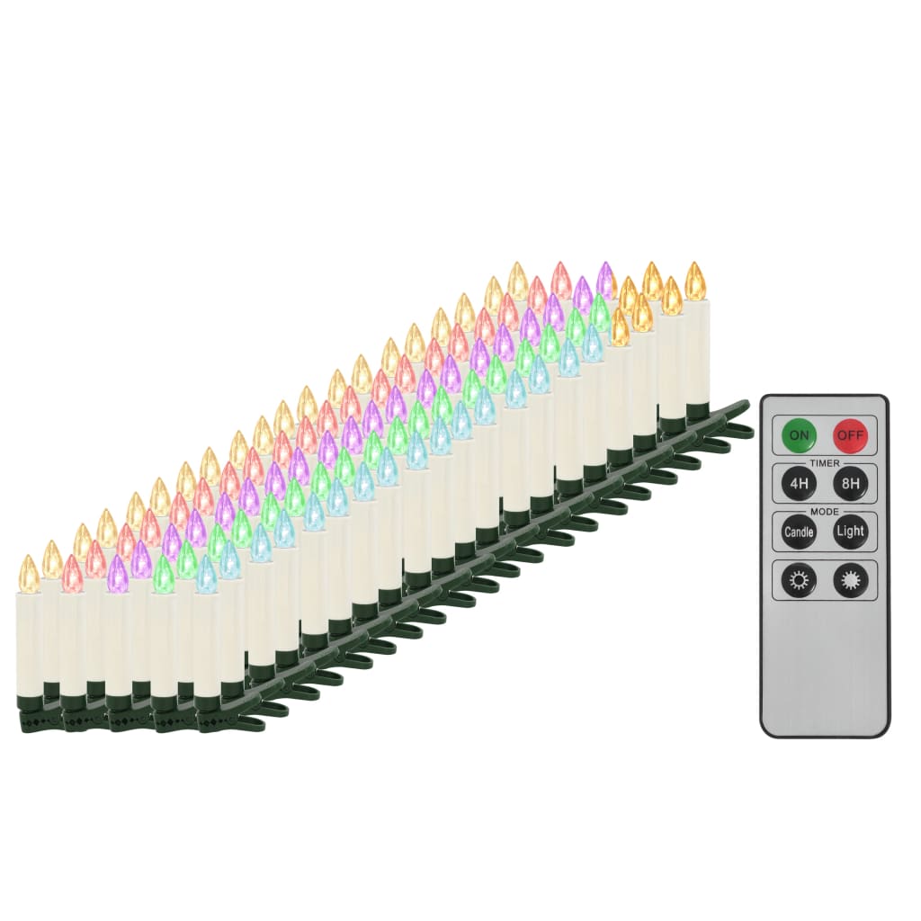 Led-Kaarsen Kerst Draadloos Met Afstandsbediening 100 St Rgb