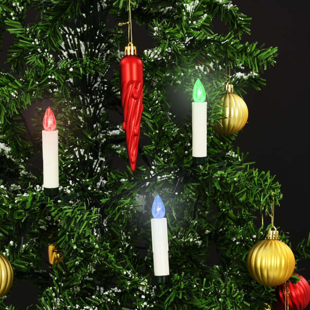 Led-Kaarsen Kerst Draadloos Met Afstandsbediening 100 St Rgb