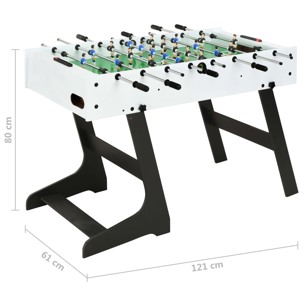 Voetbaltafel Inklapbaar 121X61X80 Cm Wit