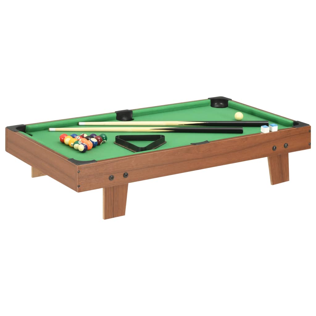 Minipooltafel 3 Feet 92X52X19 Cm Bruin En Groen