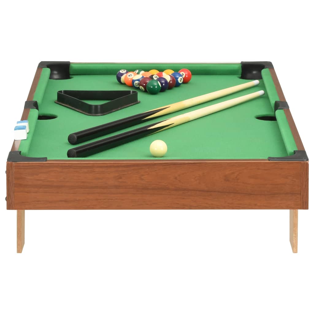 Minipooltafel 3 Feet 92X52X19 Cm Bruin En Groen