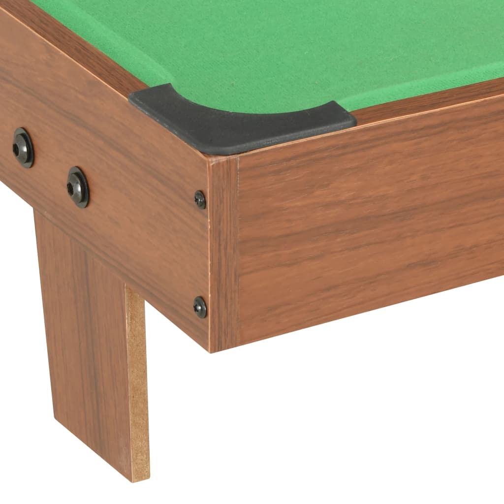 Minipooltafel 3 Feet 92X52X19 Cm Bruin En Groen
