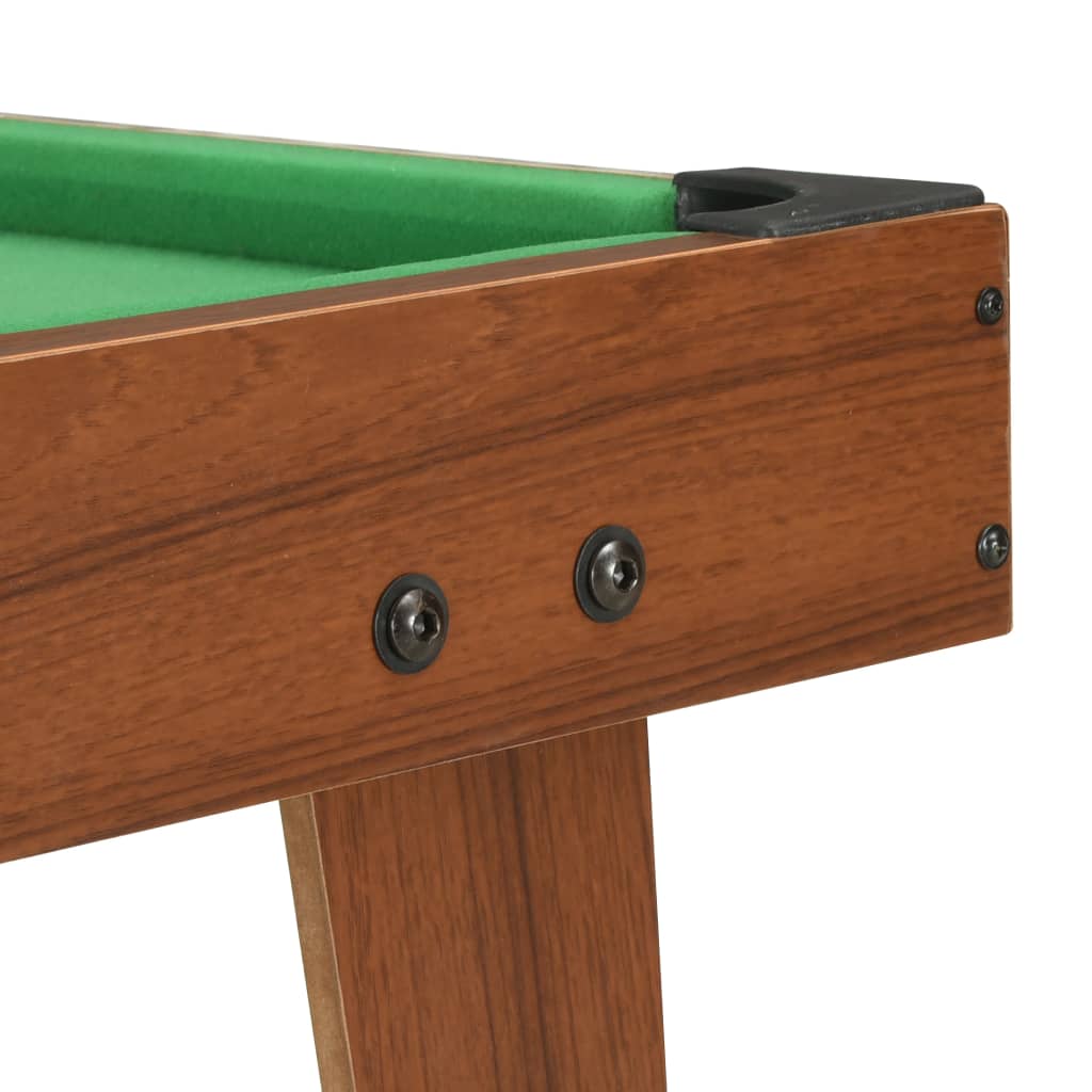 Minipooltafel 3 Feet 92X52X19 Cm Bruin En Groen