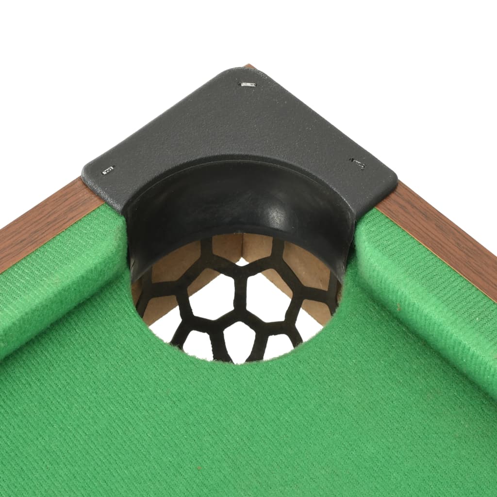 Minipooltafel 3 Feet 92X52X19 Cm Bruin En Groen