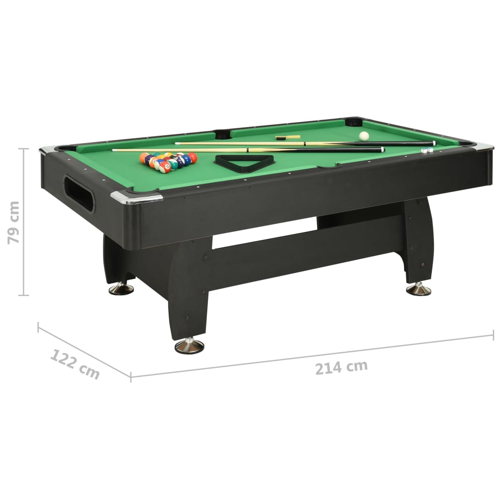 Biljarttafel 7 Feet 88 Kg 214X122X79 Cm Zwart