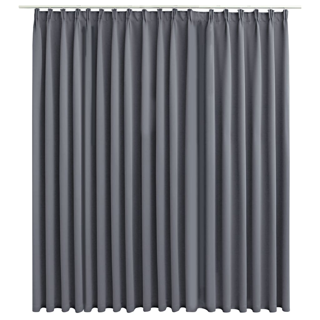 Gordijn Verduisterend Met Haken 290X245 Cm Grijs