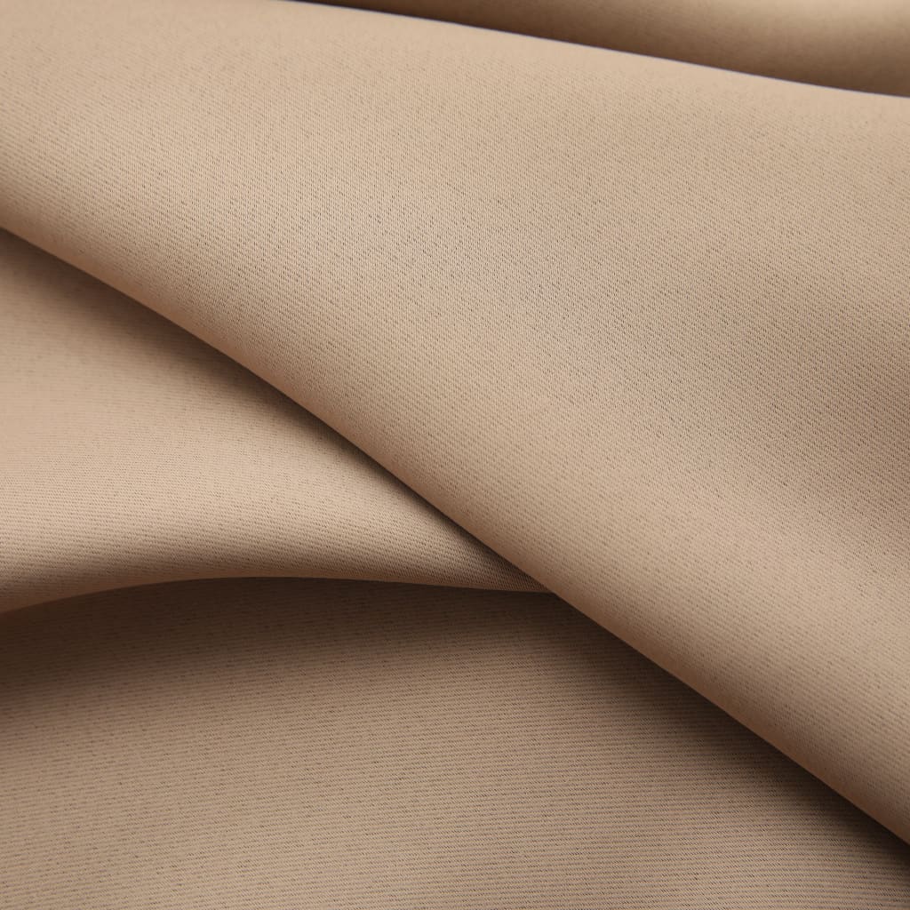 Gordijnen Verduisterend Met Haken 2 St 140X175 Cm Taupe