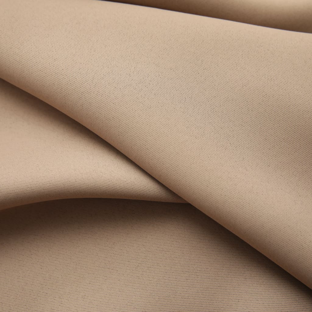 Gordijnen Verduisterend Met Haken 2 St 140X225 Cm Taupe