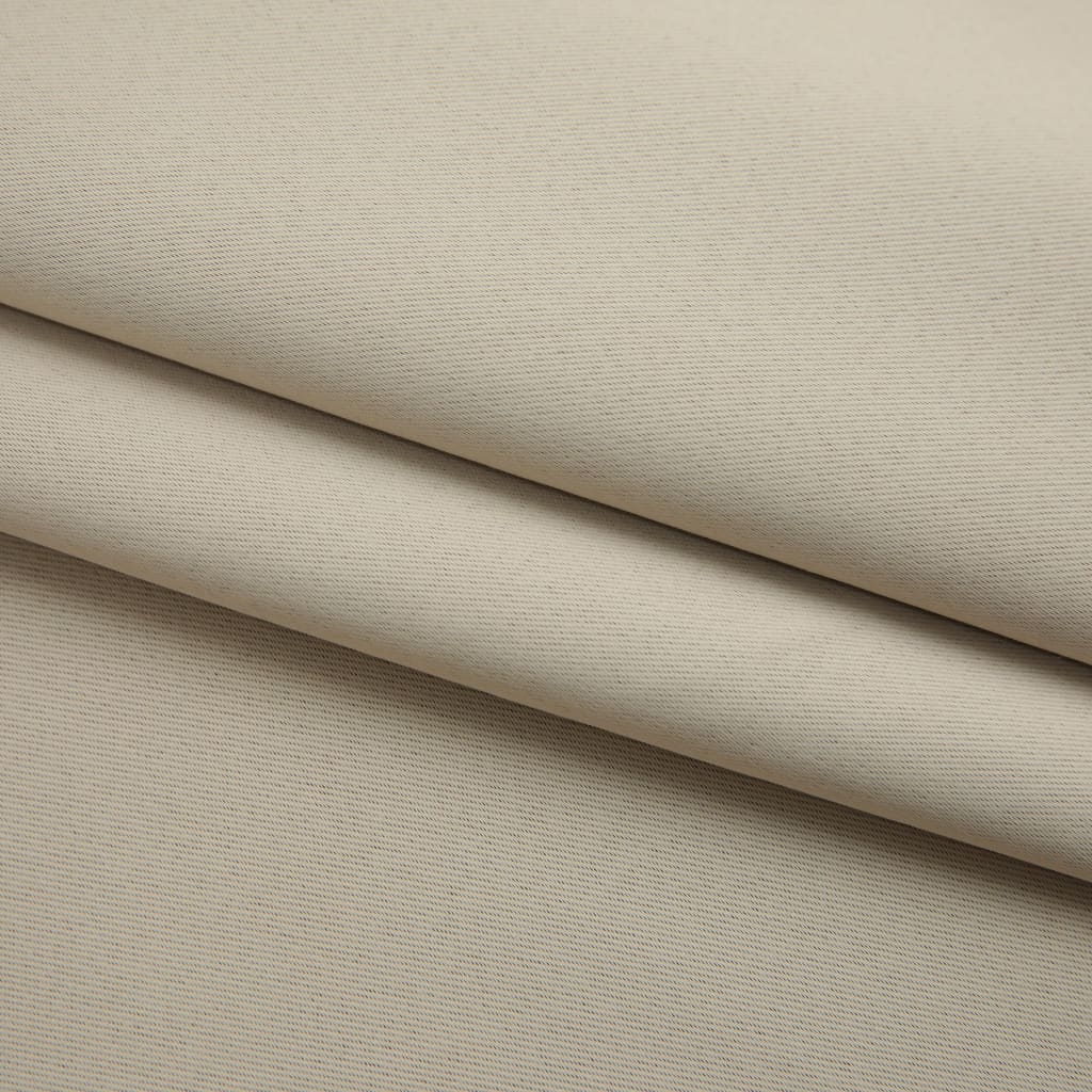 Gordijn Verduisterend Met Haken 290X245 Cm Beige