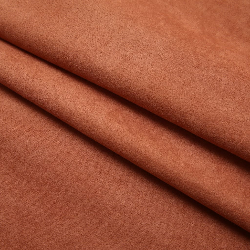 Gordijnen Verduisterend Met Haken 2 St 140X175 Cm Roestkleurig