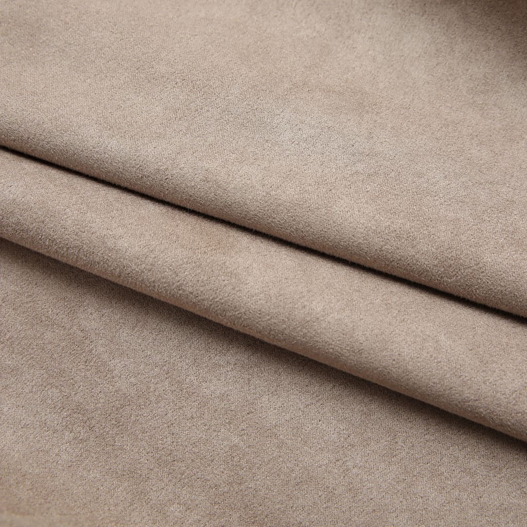 Gordijnen Verduisterend Met Haken 2 St 140X245 Cm Taupe
