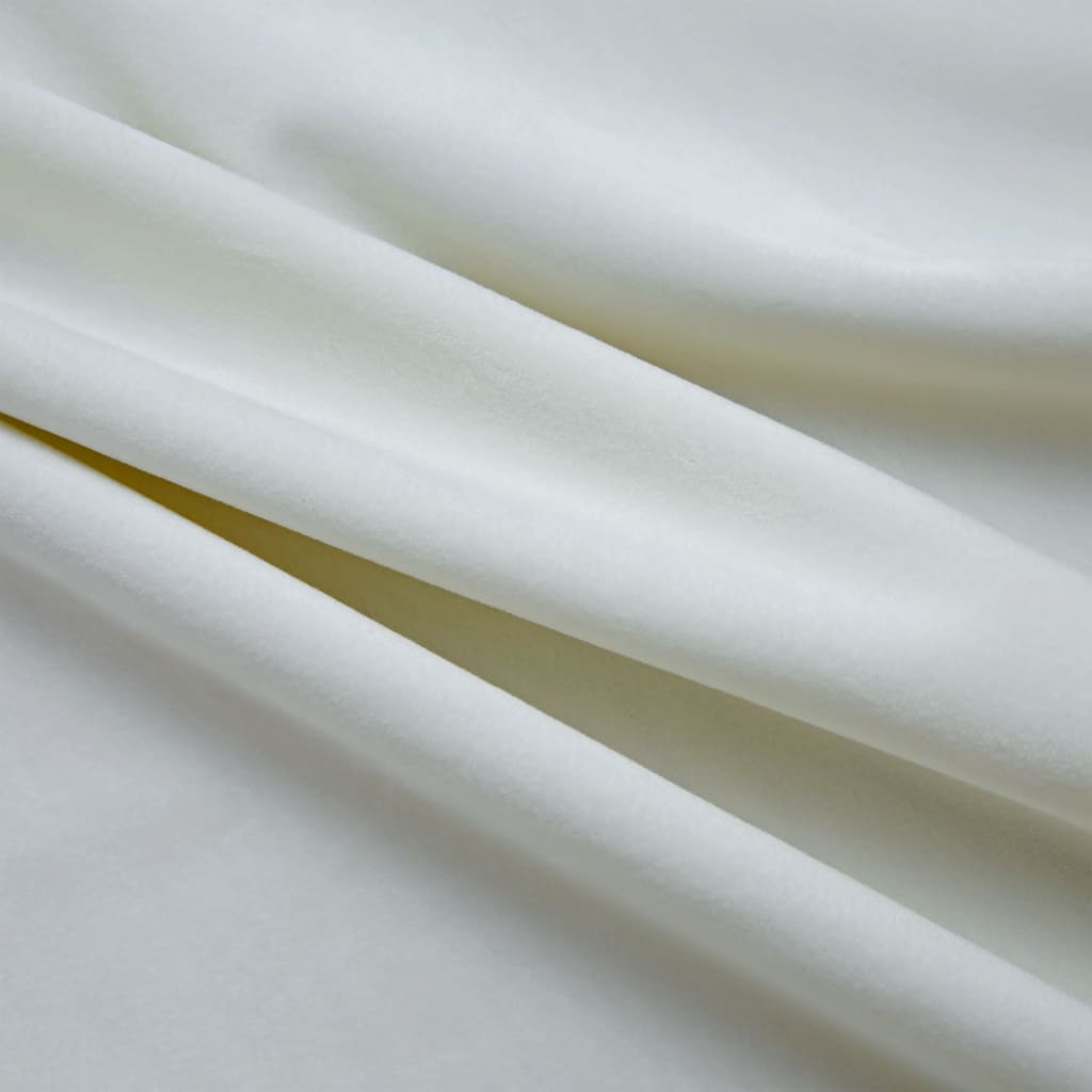 Gordijn Verduisterend Met Ringen 290X245 Cm Fluweel Crème