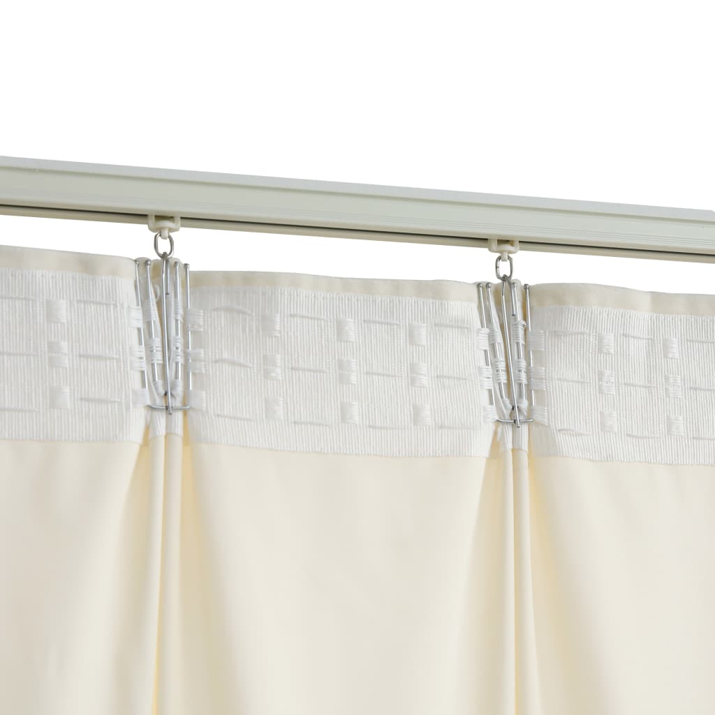 Gordijnen Verduisterend 2 St Met Haken 140X175 Cm Fluweel Crème