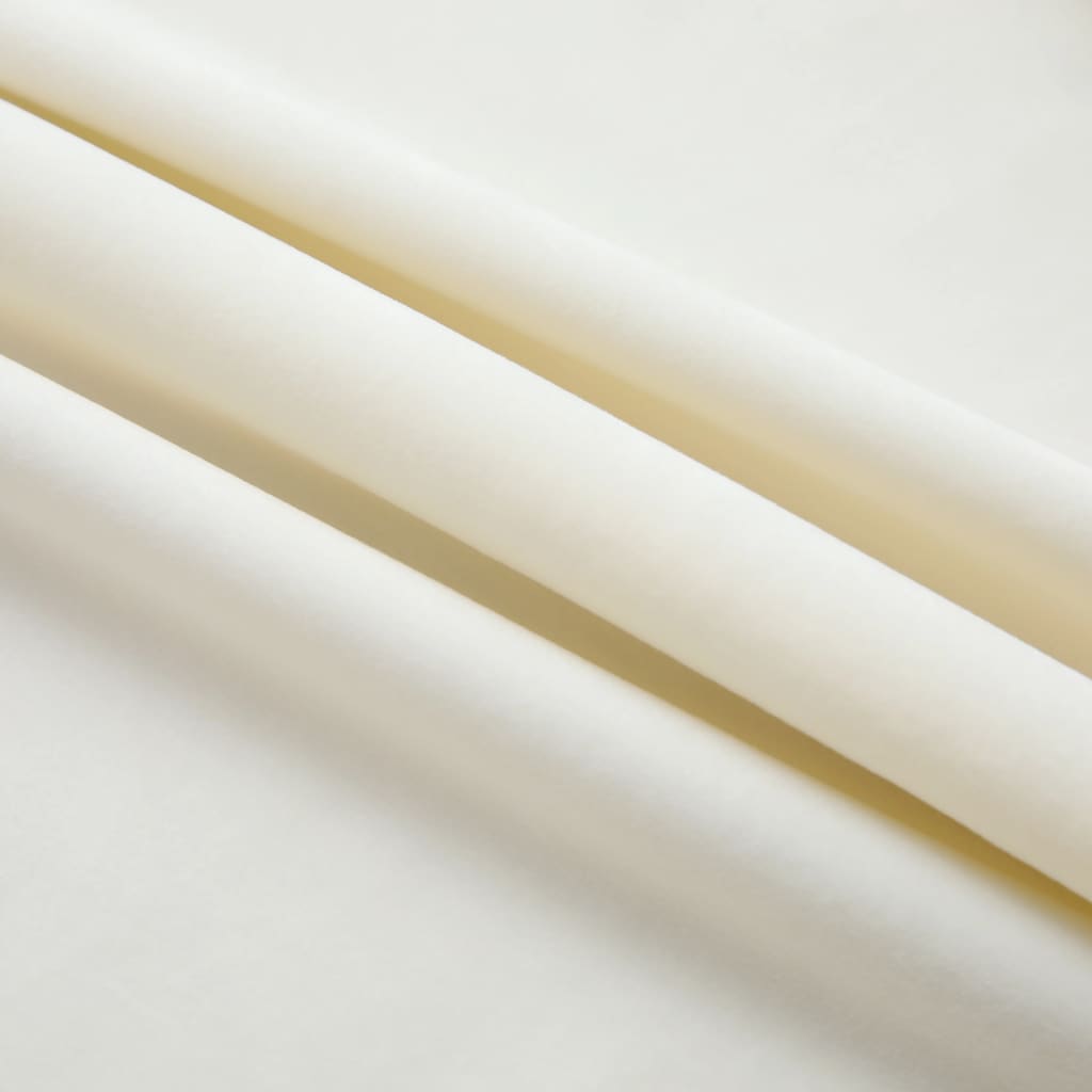 Gordijnen Verduisterend 2 St Met Haken 140X225 Cm Fluweel Crème